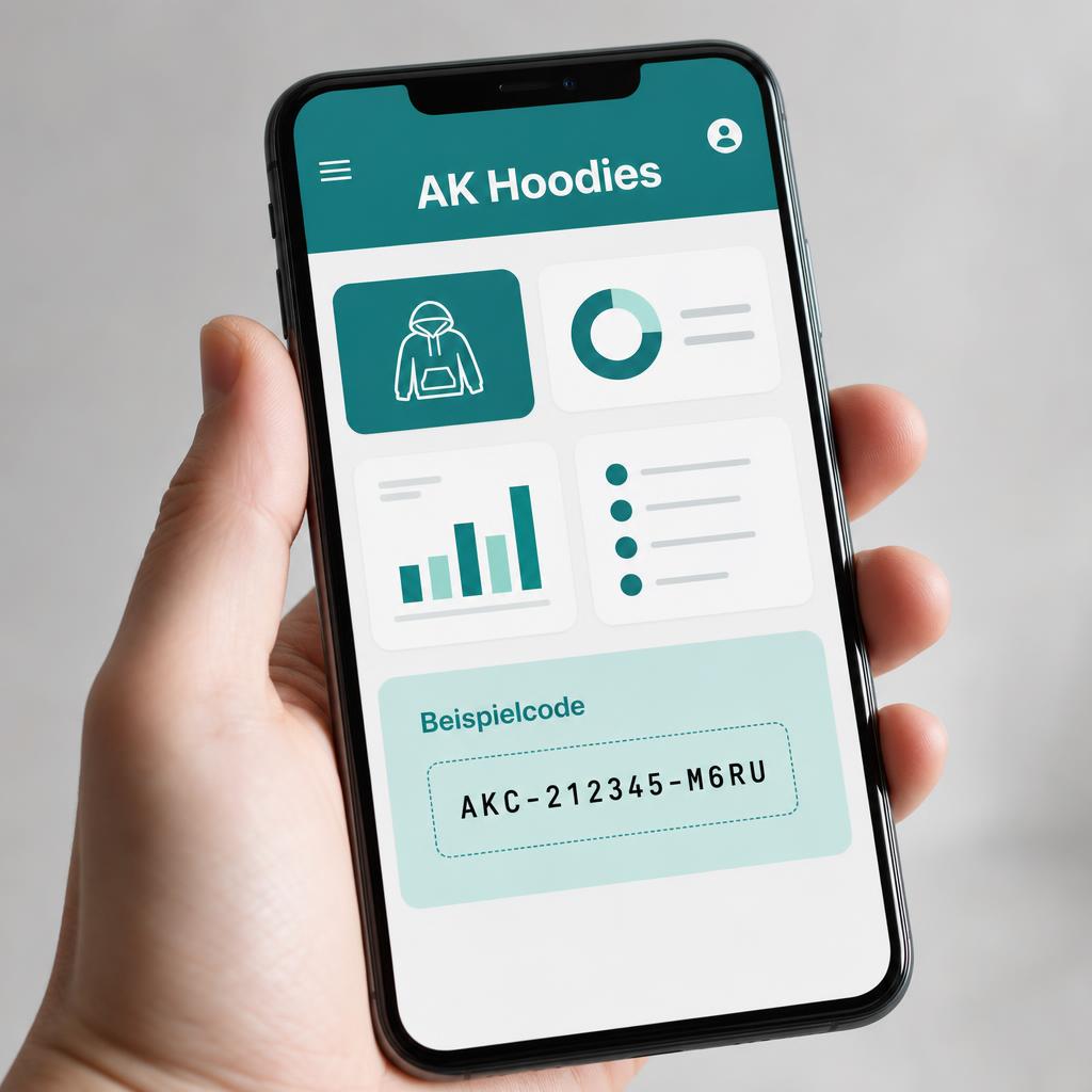 Schüler zeigt seinen Promoter-Code auf dem Handy